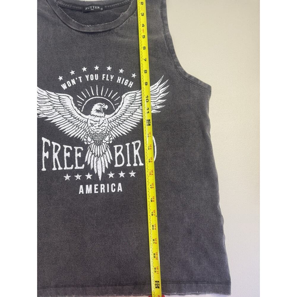 Lot of 2 Zutter Graphic Muscle Tanks American Made and Free Bird America - Picture 9 of 13